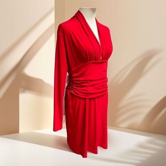 Andrea Behar Red Dress NWOT Size M - Picture 2 of 9
